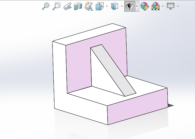 SOLIDWORKS零件实体如何显示线架图第1步