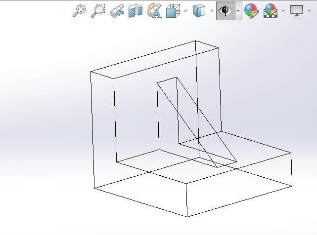 SOLIDWORKS零件实体如何显示线架图第3步