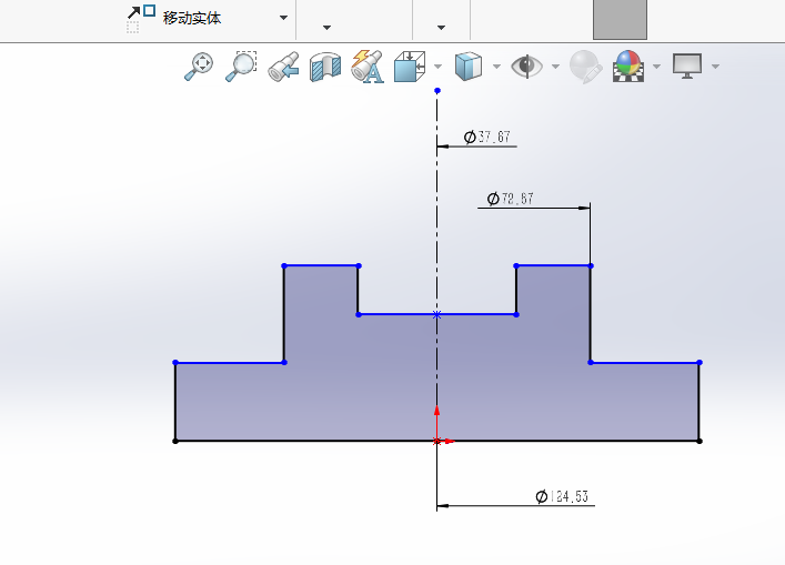 SOLIDWORKS对称线性直径尺寸怎么用第4步