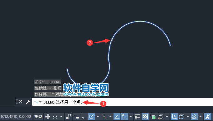 cad光顺曲线怎么操作第4步