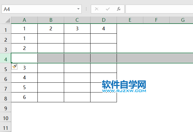 excel2019怎么插入工作表行？第5步