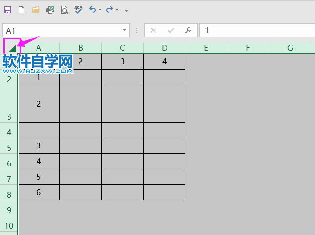 excel2019怎么自动调整行高第1步