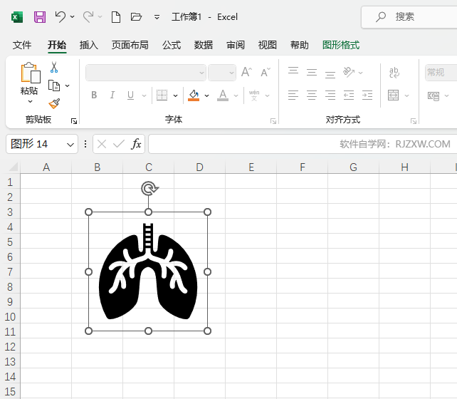 EXCEL软件插入肺图标的方法第5步