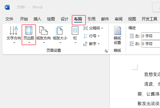word2021如何设置对称页面第2步