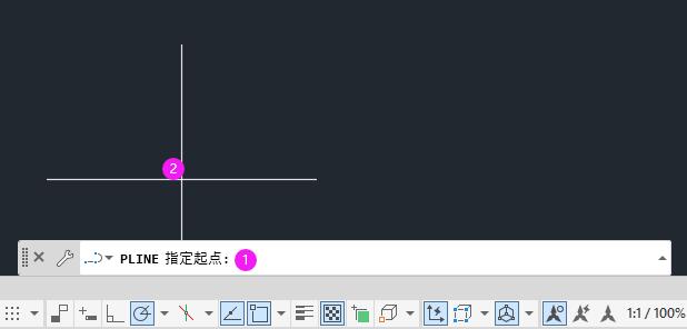 CAD2022怎么用直线段和曲线段来绘制多段线第2步