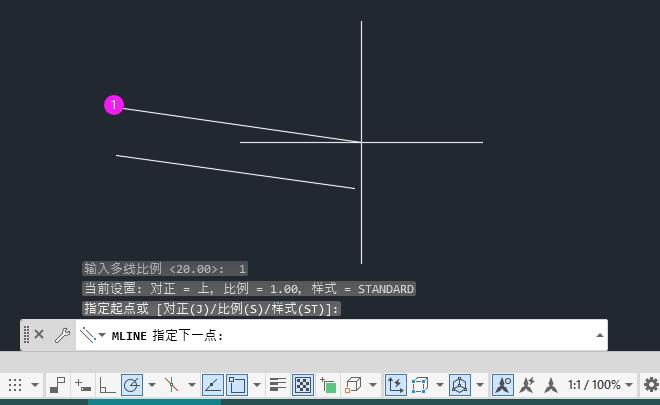 CAD2022绘制多线的步骤第6步