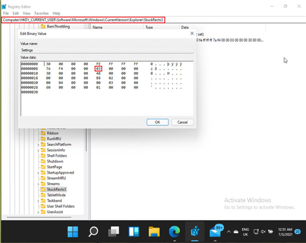 Windows11任务栏怎么放在顶部？第1步