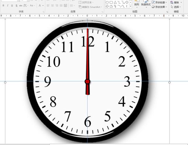 用PPT制作仿真钟表