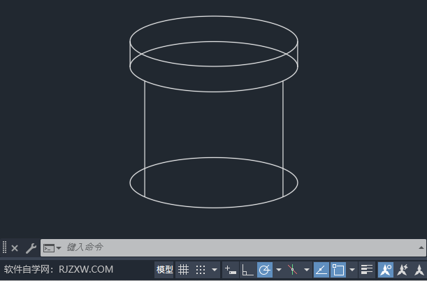 CAD2024绘制圆形盒子的方法第5步