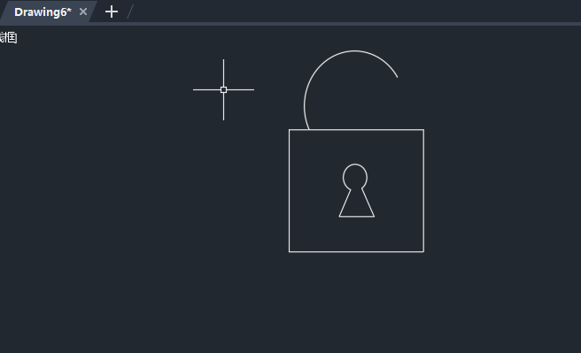 CAD2024绘制一个开锁图标的方法第7步