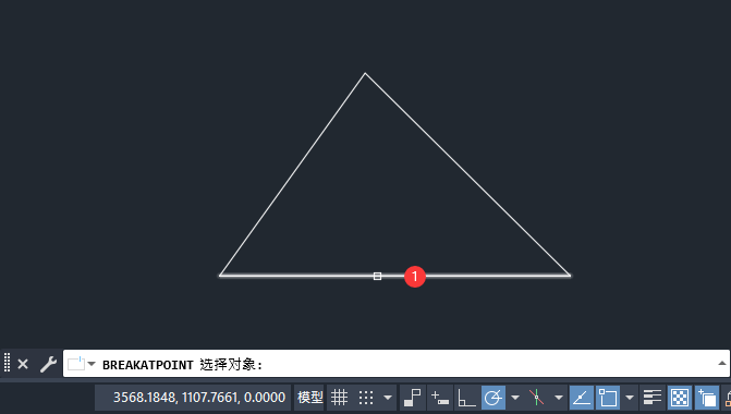 cad中把线从某一点断开第4步