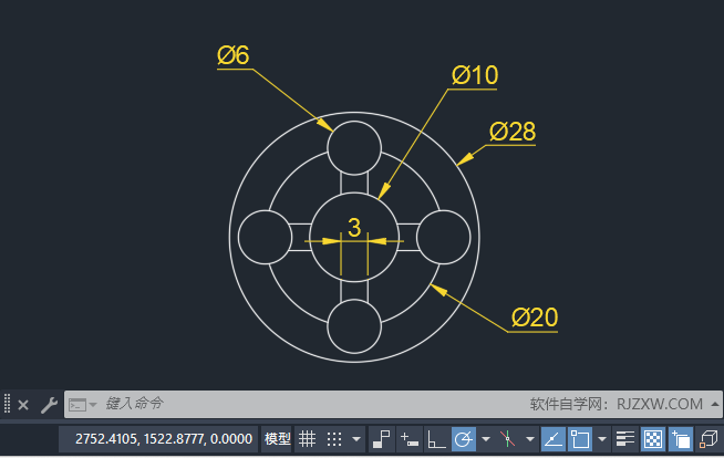 cad2024尺寸比例怎么设置第1步