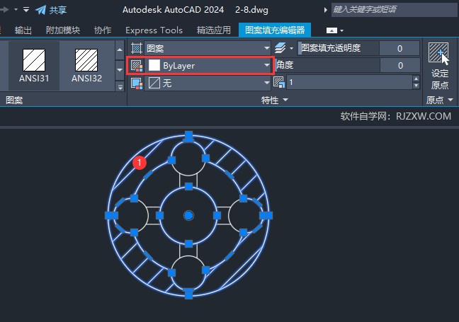 CAD图案颜色如何修改第2步