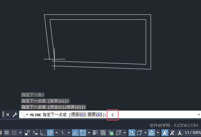 cad里ml是什么命令详细介绍第4步