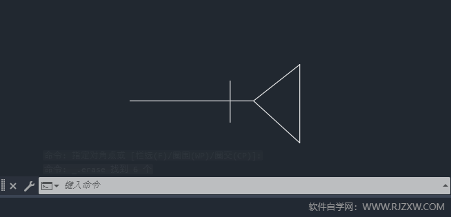 CAD2024绘制喇叭口图例的方法第4步