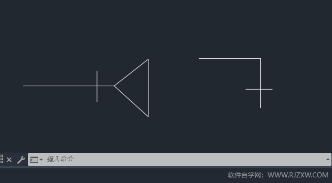 CAD2024绘制喇叭口图例的方法第5步